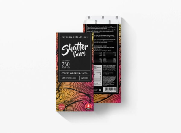 Euphoria Extractions – 500mg Shatter Bar – Milk Chocolate (Sativa) | Canada Wide Weed Shop