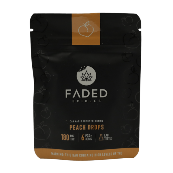 Faded Edibles – Peach Drops – 180mg | Canada Wide Weed Shop