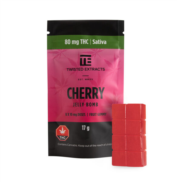 Twisted Extracts – Cherry Jelly Bomb – Sativa – 80mg THC | Canada Wide Weed Shop
