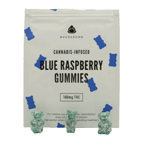 Buudabomb – Blue Raspberry Gummies – 100mg | Canada Wide Weed Shop