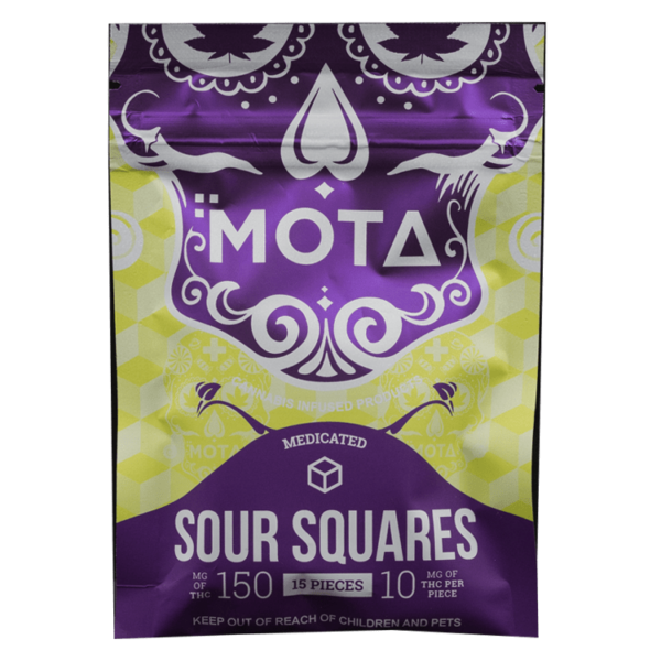 MOTA Edibles – Sour Squares – 150mg THC | Canada Wide Weed Shop