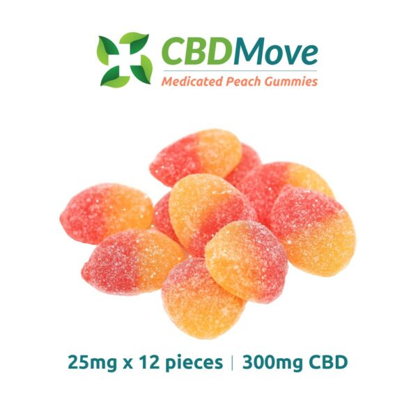 CBD Move – CBD Gummies – Vegan Peaches – 100mg | Canada Wide Weed Shop