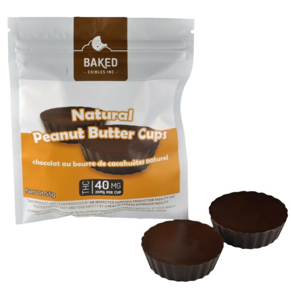 Baked Edibles – Chocolate Mini Peanut Butter Cups 40mg THC | Canada Wide Weed Shop