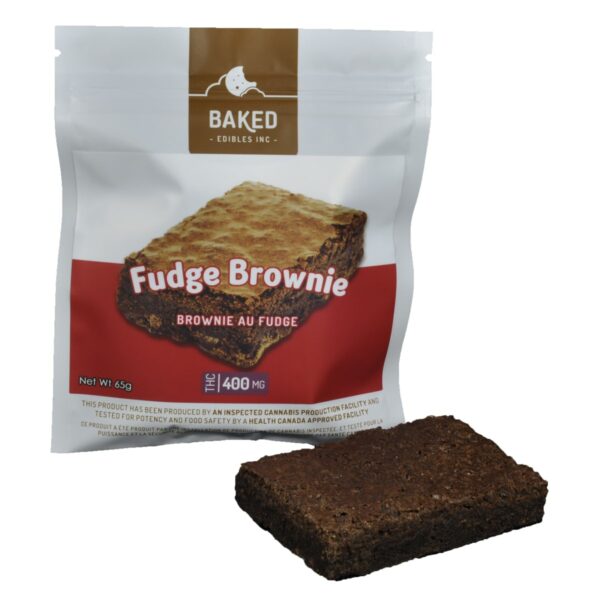 Baked Edibles – Fudge Brownie 400mg THC | Canada Wide Weed Shop