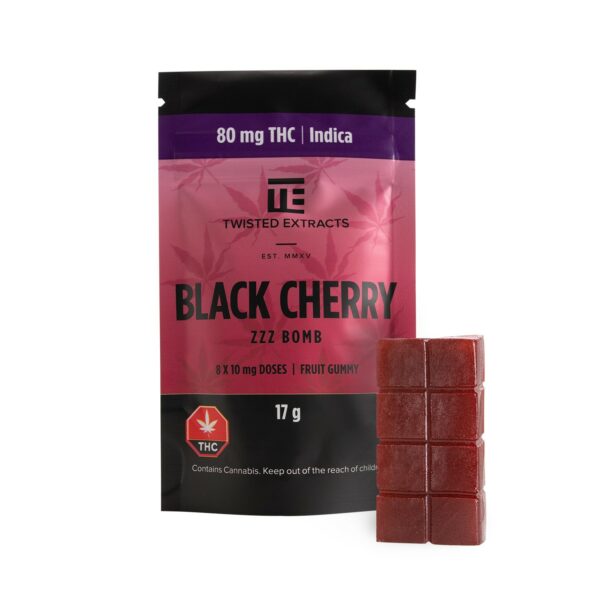 Twisted Extracts – Black Cherry – Zzz Bombs – 80mg THC | Canada Wide Weed Shop