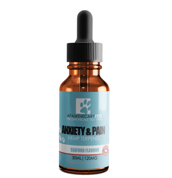 Apawthecary Pets – Anxiety & Pain Tincture – Seafood Medley Flavour 120mg | Canada Wide Weed Shop