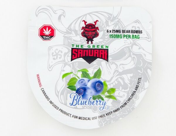 The Green Samurai – Blueberry Gummies – 150mg | Canada Wide Weed Shop