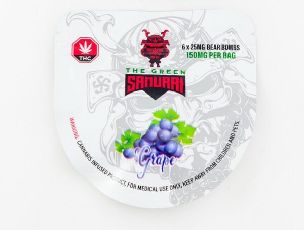 The Green Samurai – Grape Gummies – 150mg | Canada Wide Weed Shop