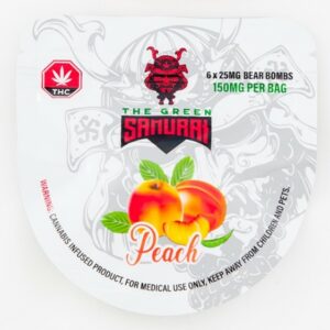 The Green Samurai – Peach Gummies – 150mg | Canada Wide Weed Shop