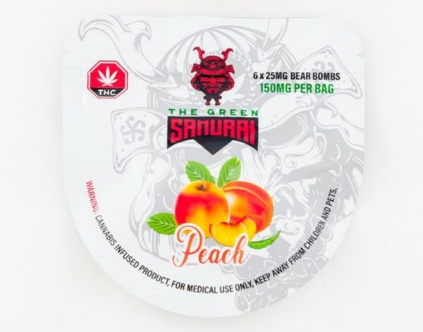 The Green Samurai – Peach Gummies – 150mg | Canada Wide Weed Shop