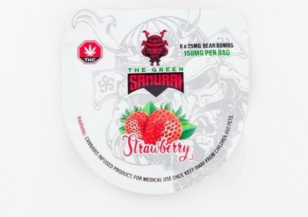 The Green Samurai – Strawberry Gummies – 150mg | Canada Wide Weed Shop