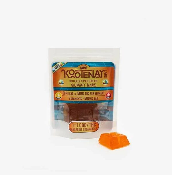 Kootenay Labs – 1:1 Tangerine Creamsicle Gummy – (500mg total) | Canada Wide Weed Shop