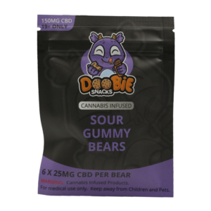 Doobie Snacks – CBD Sour Gummy Bears – 150mg CBD | Canada Wide Weed Shop