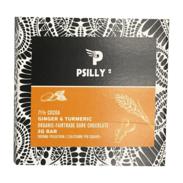 Psilly – Dark Chocolate Bar – Ginger & Turmeric | Canada Wide Weed Shop