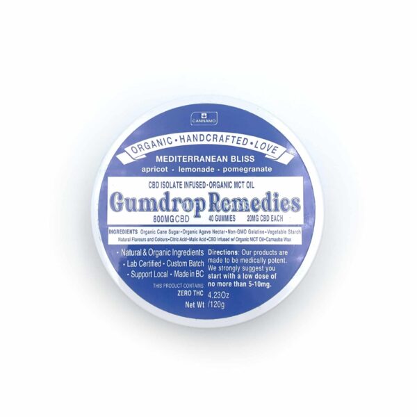 Gumdrop Remedies – Mediterranean Bliss Gummies – 800mg CBD | Canada Wide Weed Shop