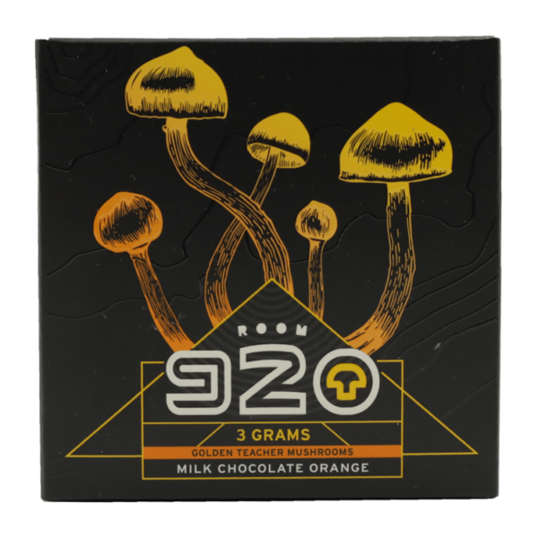Room 920 – Mushroom Chocolate Bar – Milk Chocolate Orange – 3 grams | Canada Wide Weed Shop
