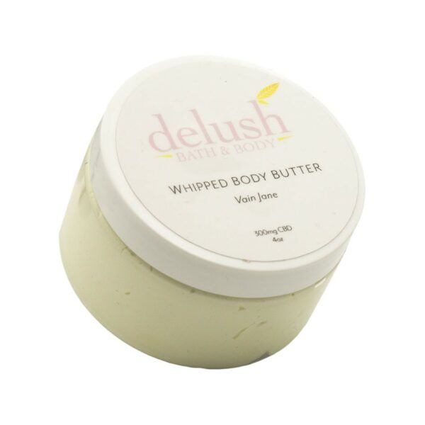 Delush Bath and Body – Whipped Body Butter – Vain Jane 300mg CBD | Canada Wide Weed Shop