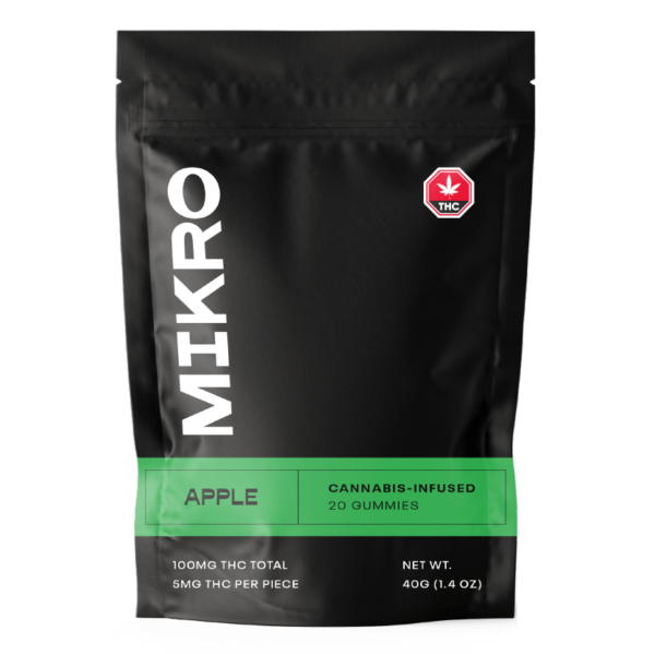 Mikro – THC Gummies – 100mg THC – Apple | Canada Wide Weed Shop