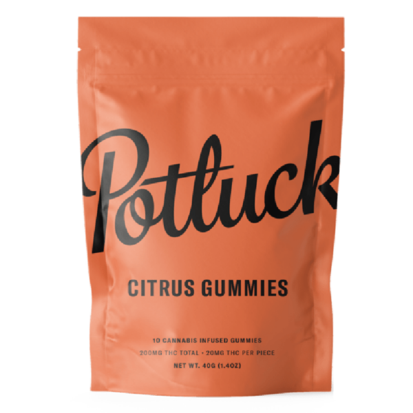 Potluck Extracts – Citrus Gummies – 200mg THC | Canada Wide Weed Shop