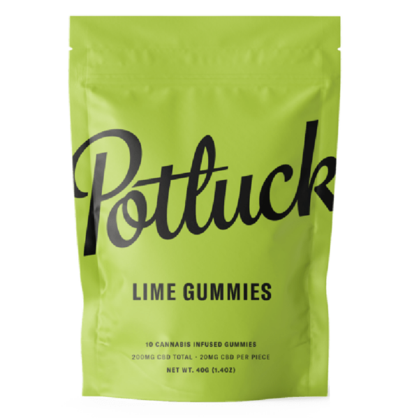 Potluck Extracts – Lime Gummies (CBD) – 200mg | Canada Wide Weed Shop