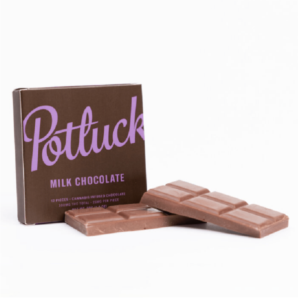 Potluck – Infused Chocolate – Milk Chocolate – 300mg THC | Canada Wide Weed Shop