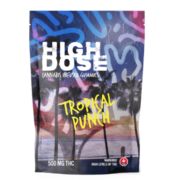 High Dose – cannabis Infused Gummies – Tropical Punch – 500mg/1000mg | Canada Wide Weed Shop