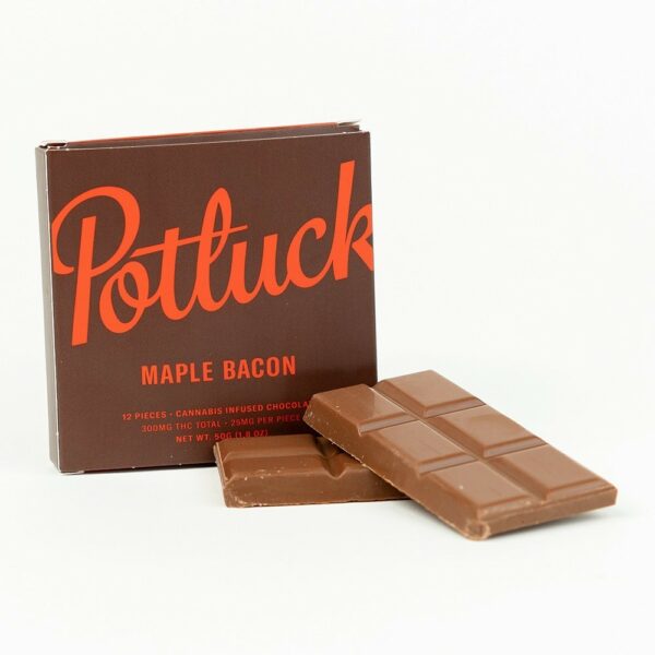 Potluck – Infused Chocolate – Maple Bacon – 300mg THC | Canada Wide Weed Shop
