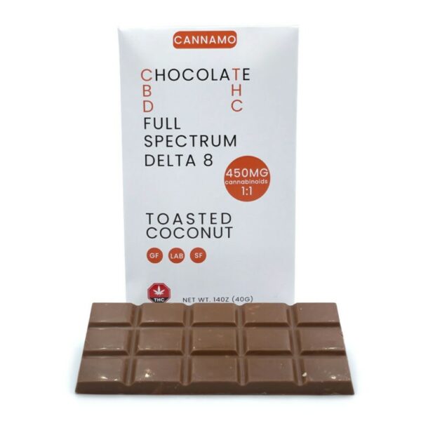 Cannamo – Full Spectrum CBD 1:1 Delta 8 Chocolate – 450mg | Canada Wide Weed Shop