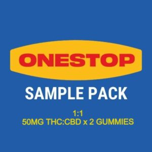 Onestop – Sample Pack – 1:1 – (50mg CBD:THC x 2 Gummies) | Canada Wide Weed Shop